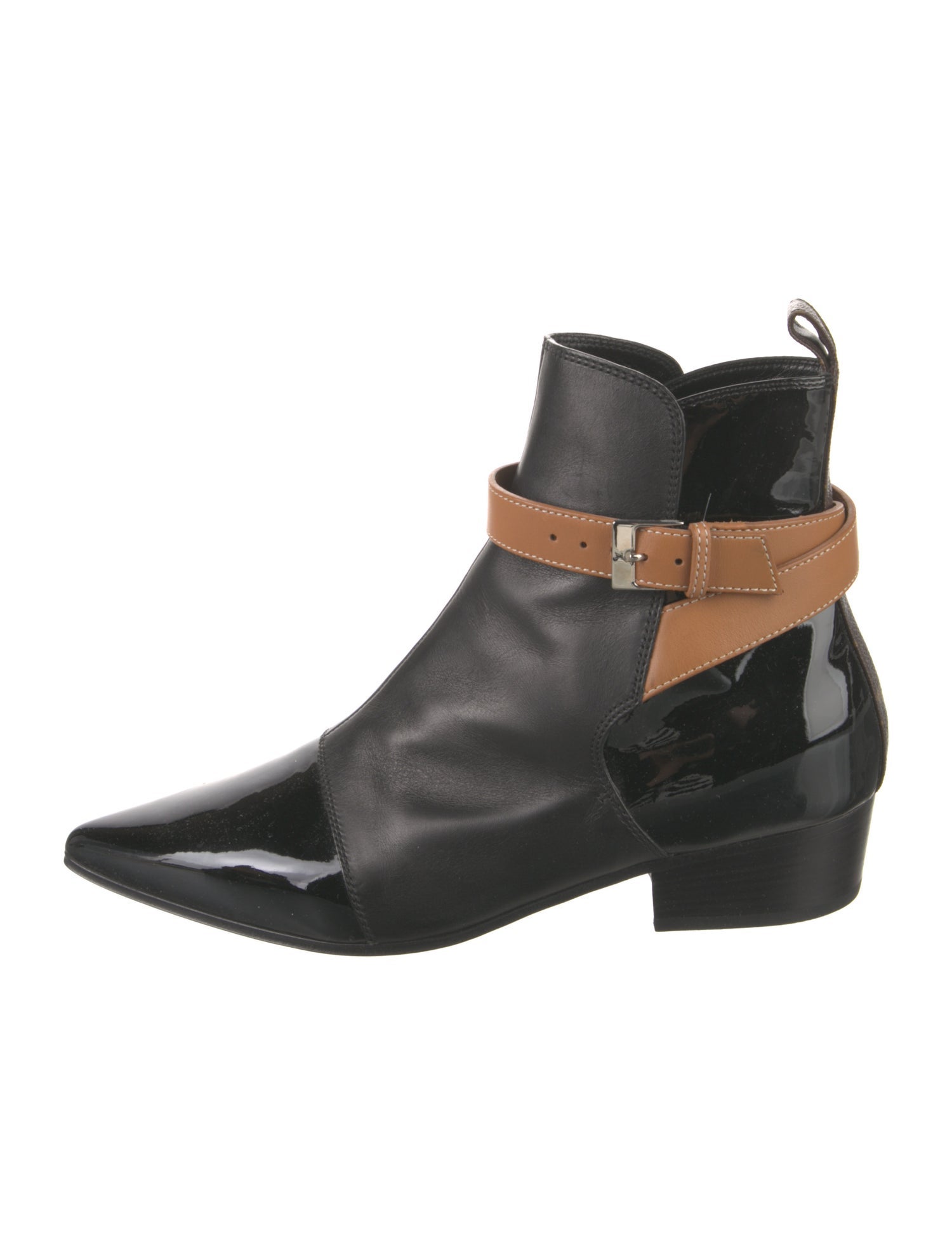 Louis Vuitton Patent Leather Colorblock Pattern Chelsea Boots