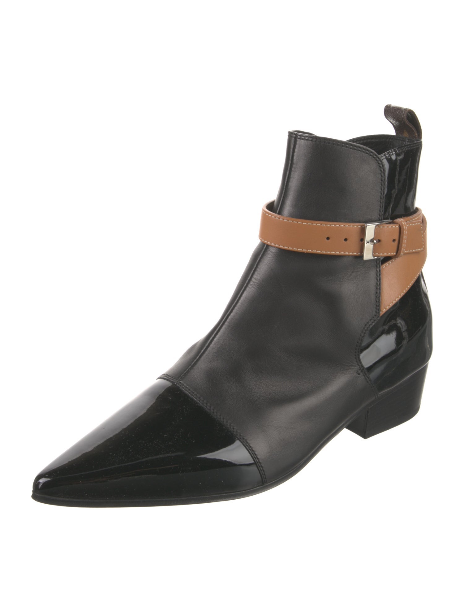 Louis Vuitton Patent Leather Colorblock Pattern Chelsea Boots