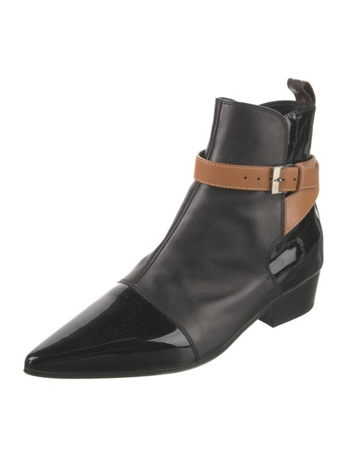 Louis Vuitton Patent Leather Colorblock Pattern Chelsea Boots