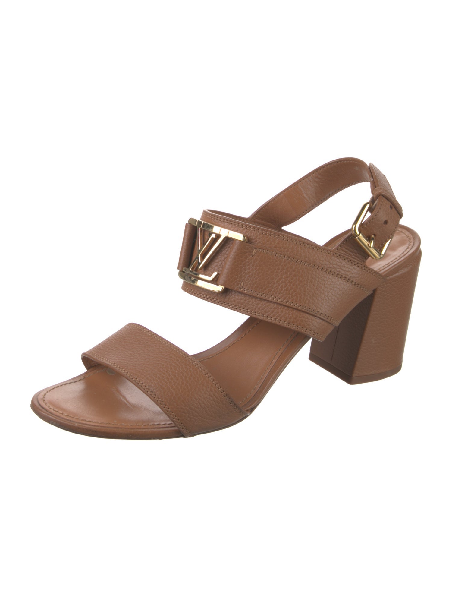 Louis Vuitton Leather Slingback Sandals