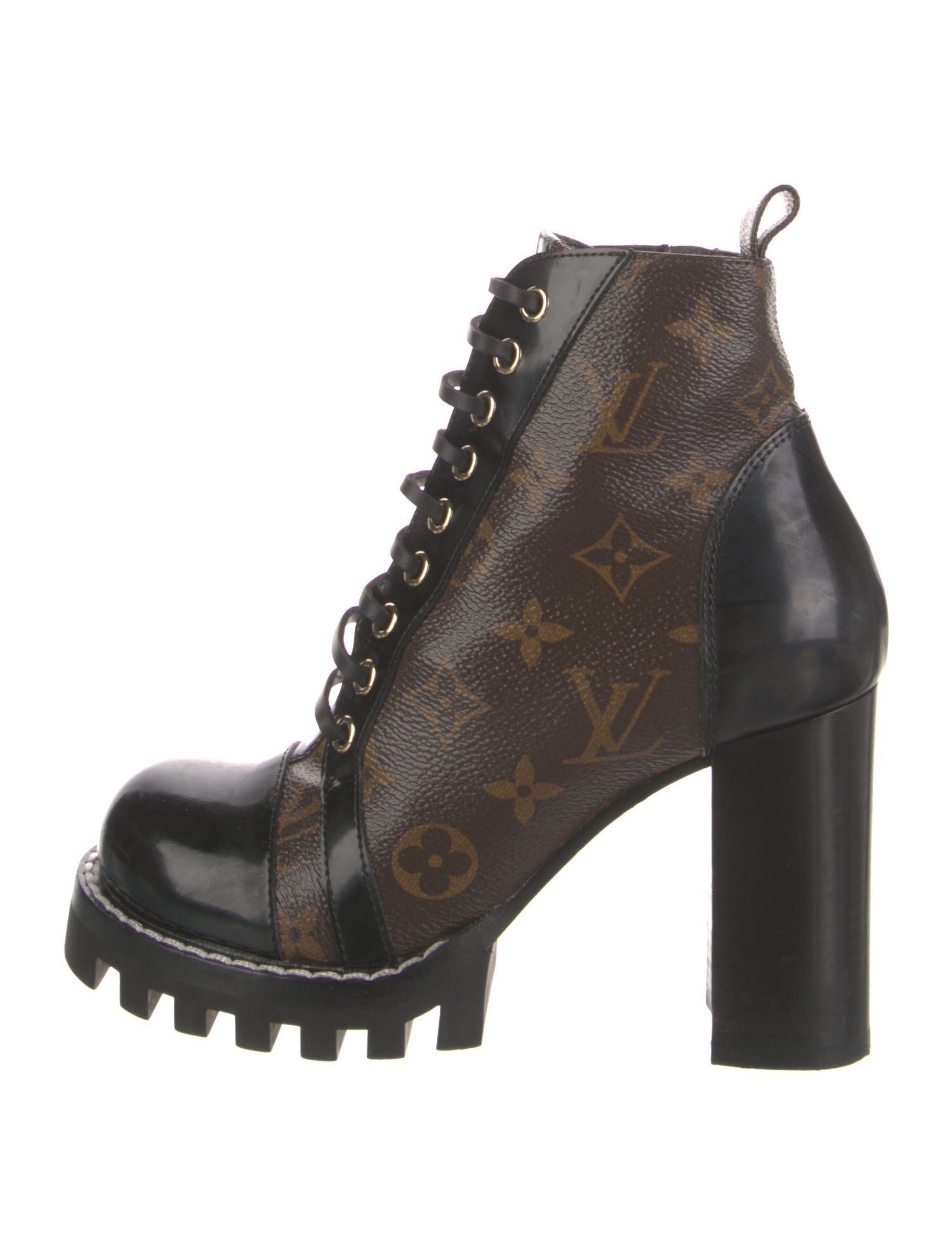 Louis Vuitton LV Monogram Lace-Up Boots