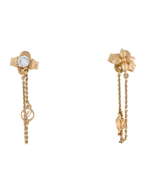 Louis Vuitton Crystal Petit Louis Drop Earrings