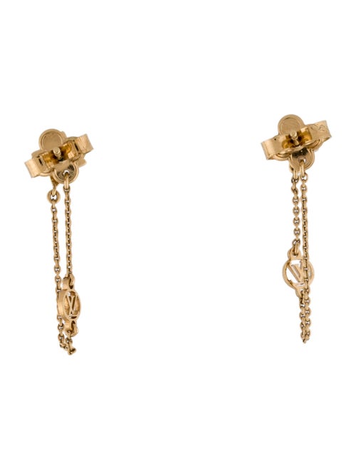 Louis Vuitton Crystal Petit Louis Drop Earrings
