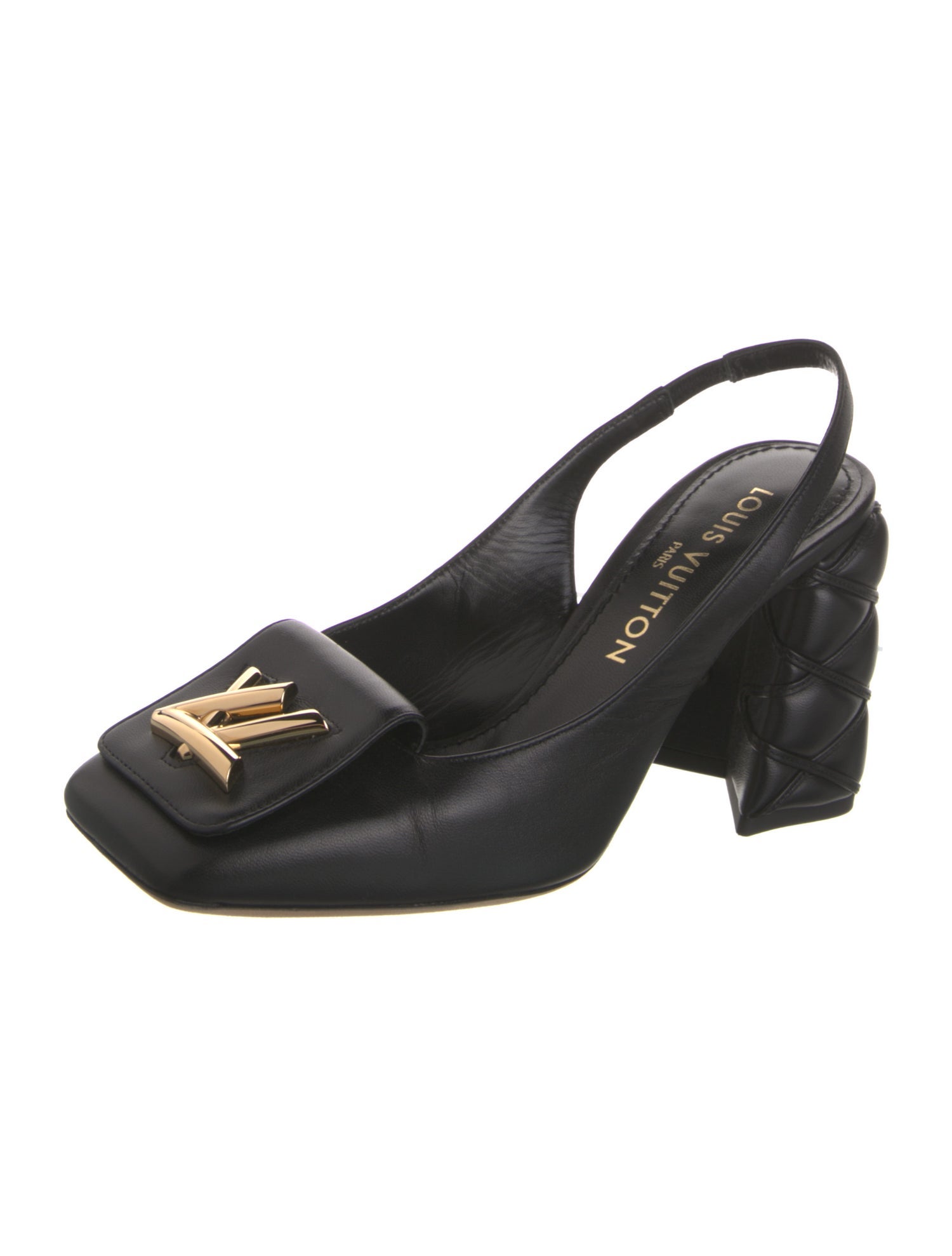 Louis Vuitton Leather Slingback Pumps