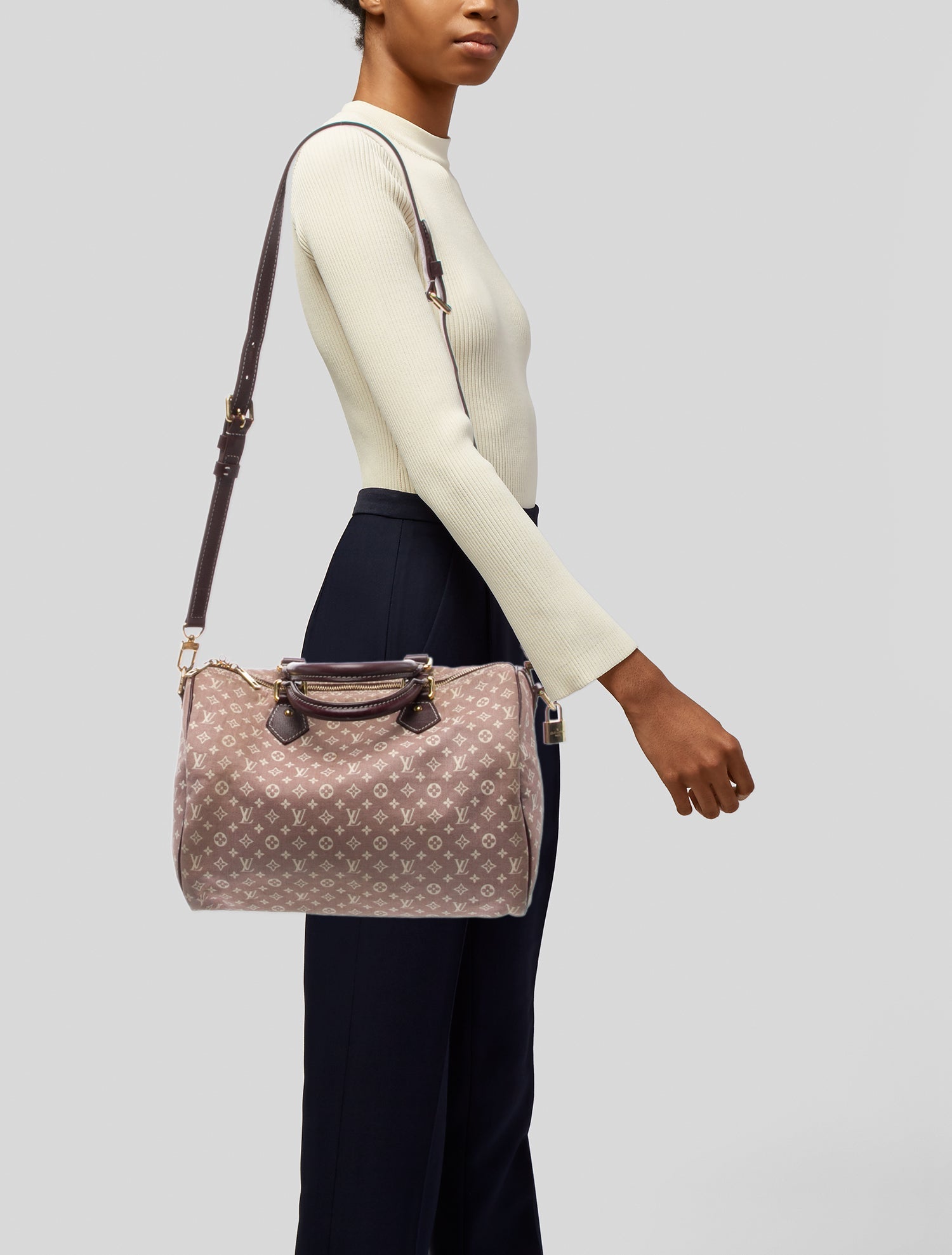 Louis Vuitton Monogram Mini Lin Speedy Bandouliere 30 Vintage