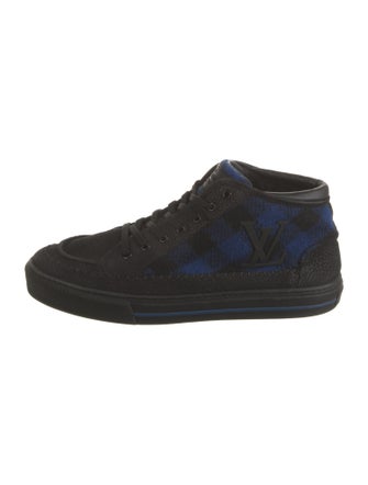 Louis Vuitton Signature Logo Suede Sneakers