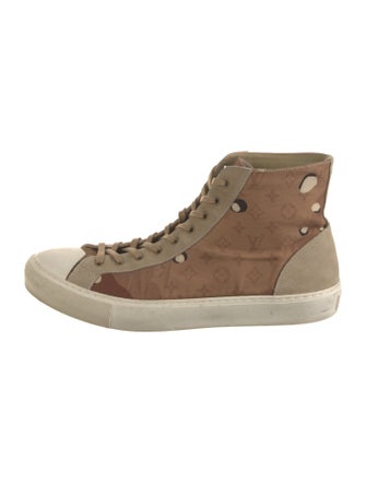 Louis Vuitton Monogram Pattern Suede Sneakers