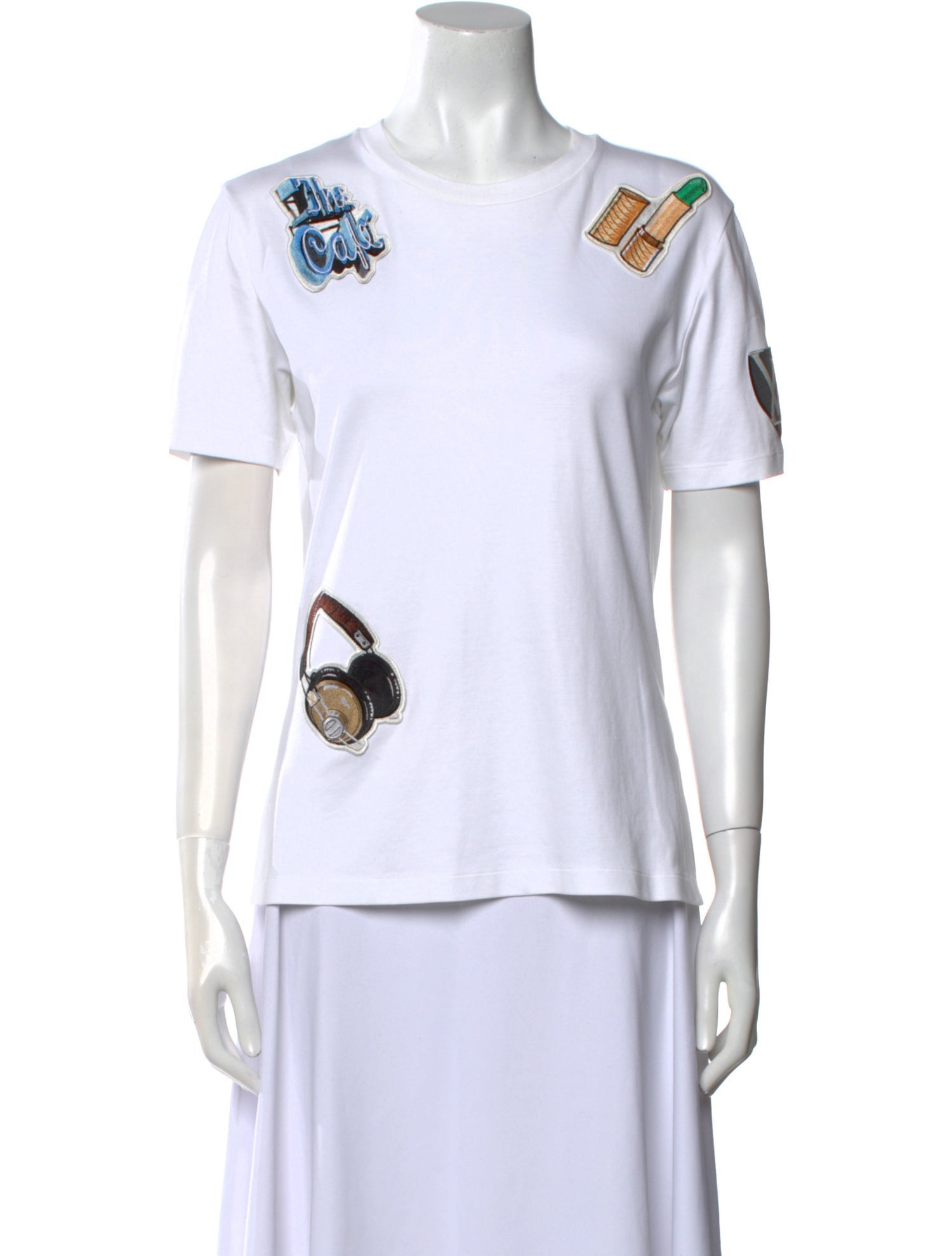 Louis Vuitton Graphic Print Crew Neck T-Shirt