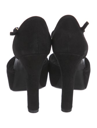 Louis Vuitton Suede D'Orsay Pumps