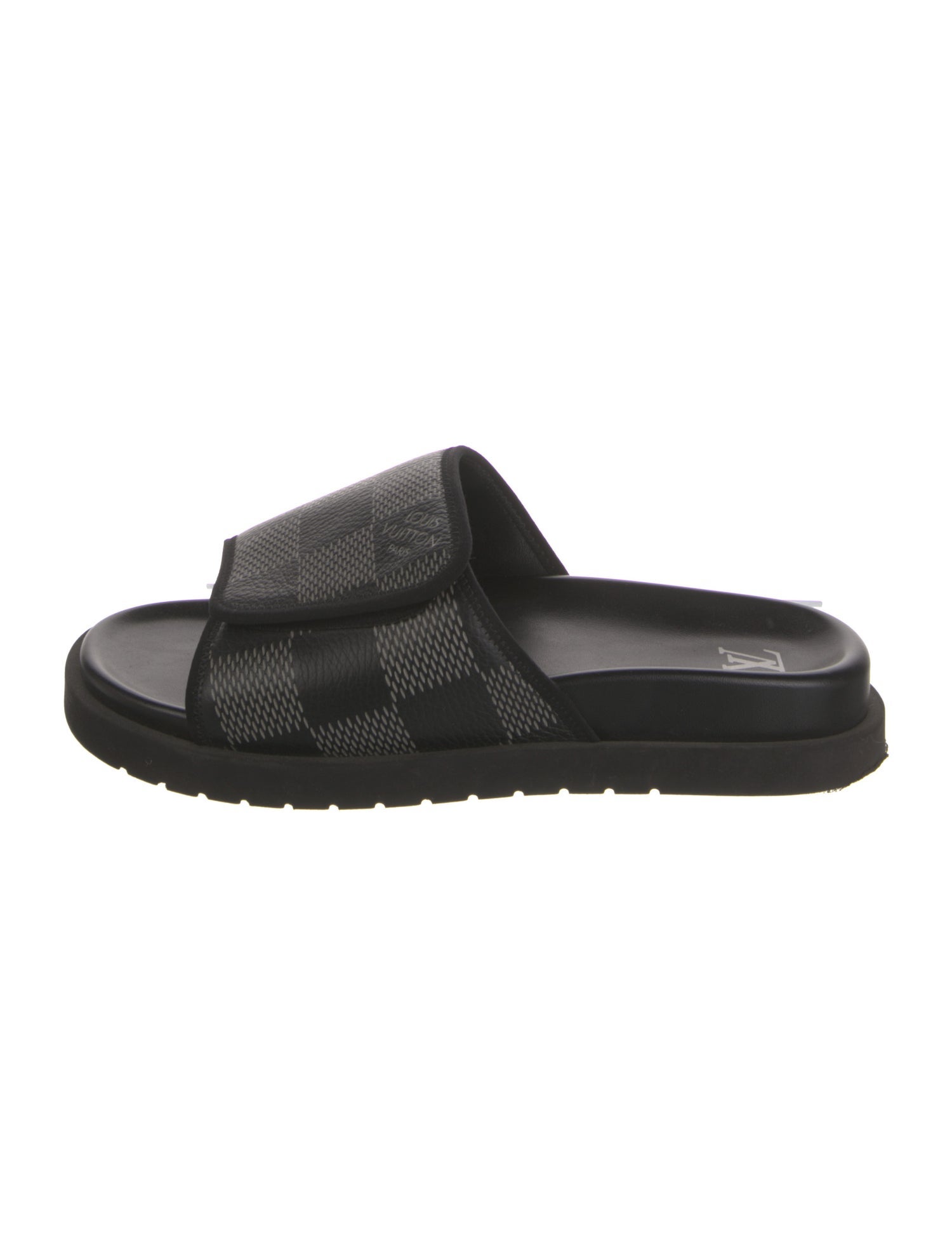 Louis Vuitton LV Monogram Leather Slides