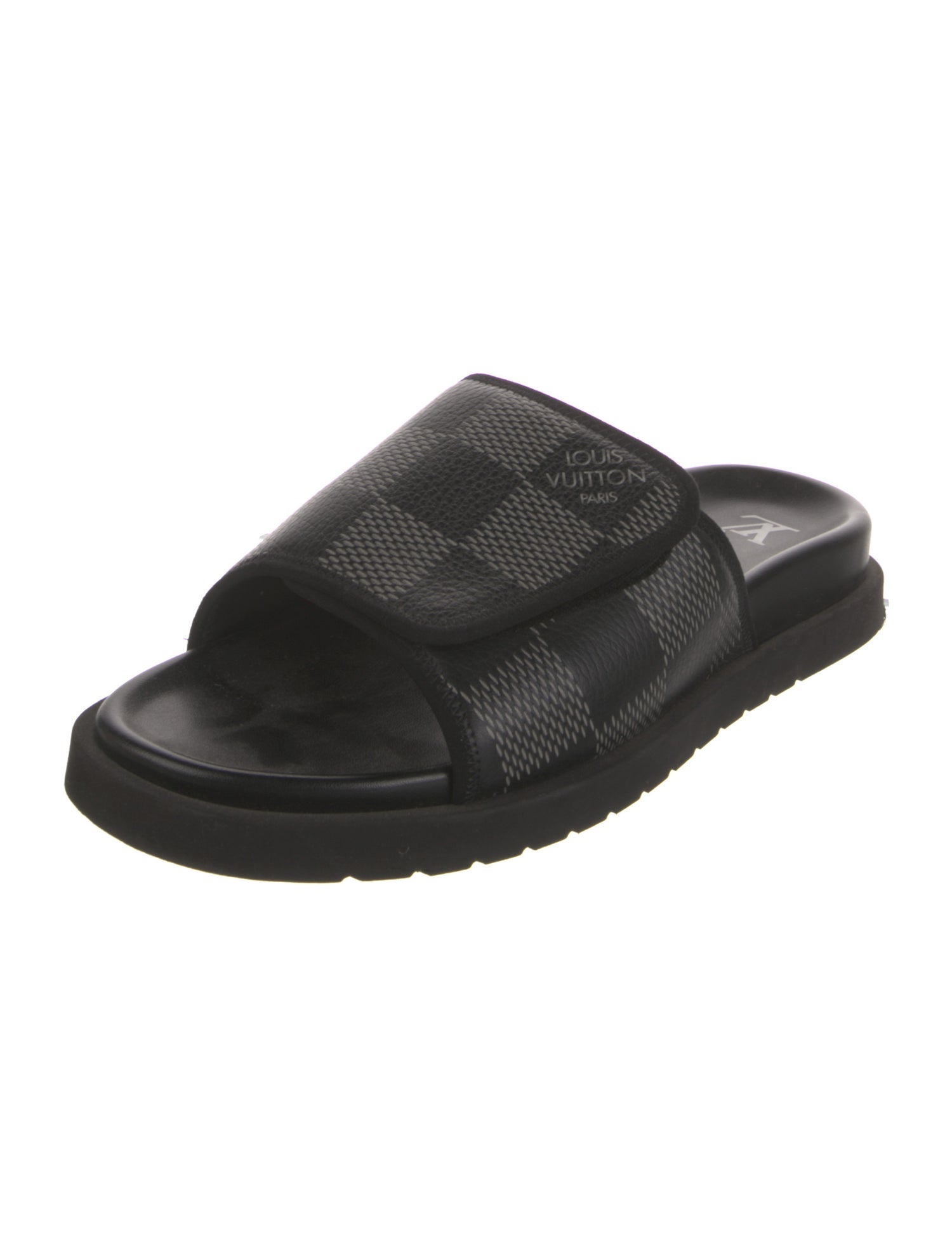 Louis Vuitton LV Monogram Leather Slides