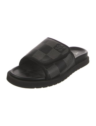 Louis Vuitton LV Monogram Leather Slides