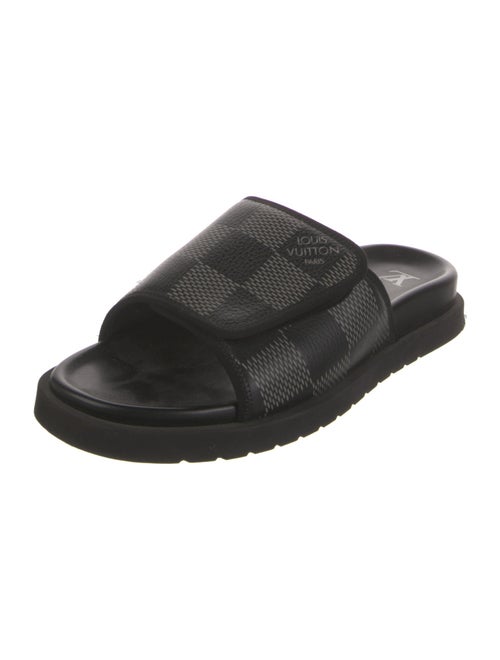 Louis Vuitton LV Monogram Leather Slides