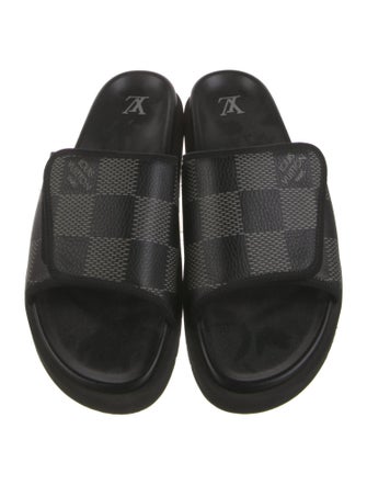 Louis Vuitton LV Monogram Leather Slides