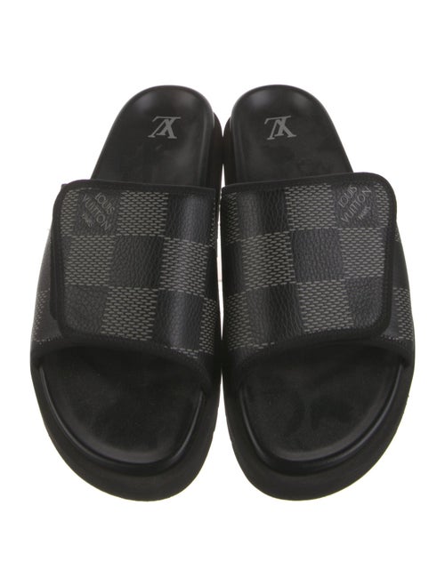 Louis Vuitton LV Monogram Leather Slides