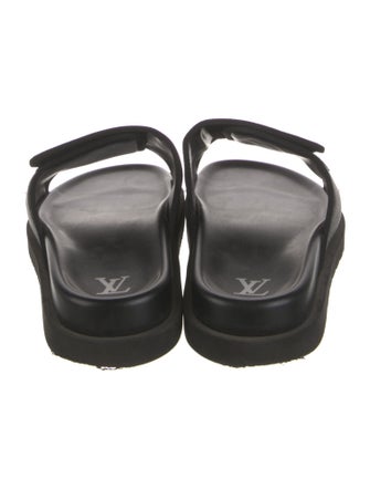 Louis Vuitton LV Monogram Leather Slides