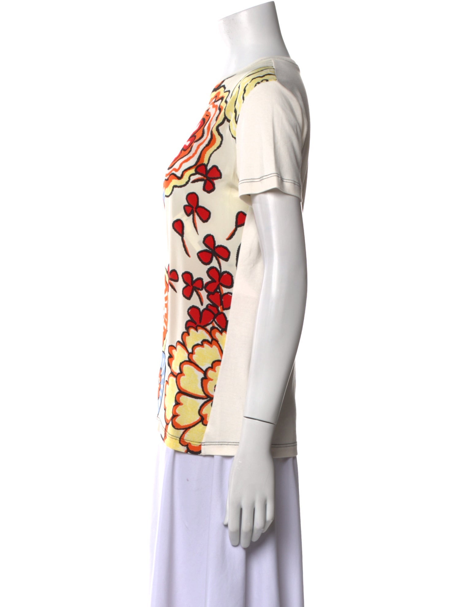 Louis Vuitton Silk Floral Print T-Shirt