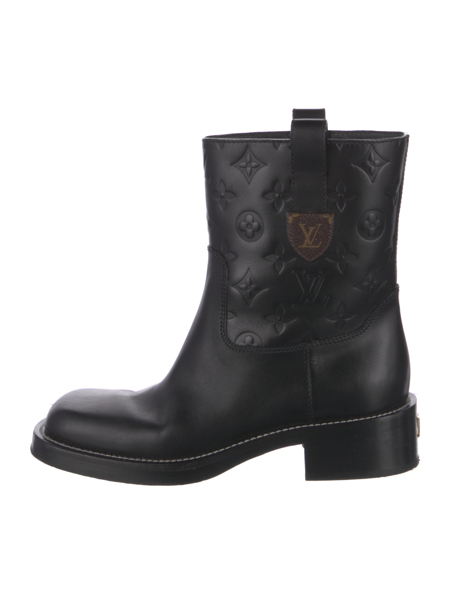 Louis Vuitton LV Monogram Leather Moto Boots