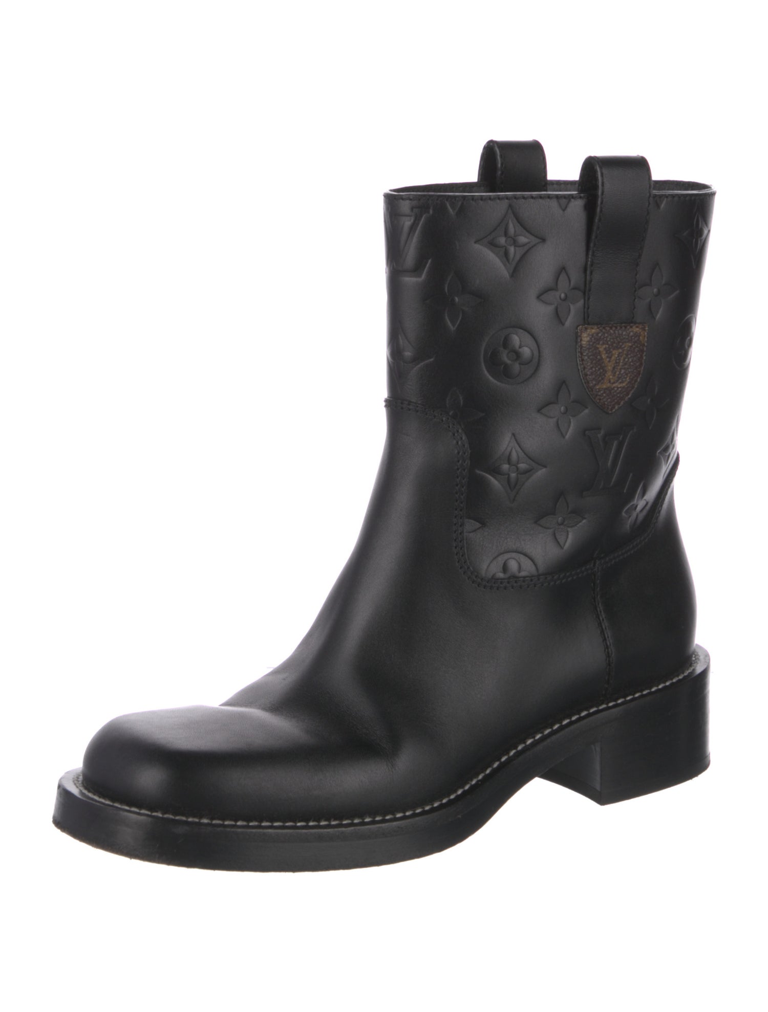 Louis Vuitton LV Monogram Leather Moto Boots