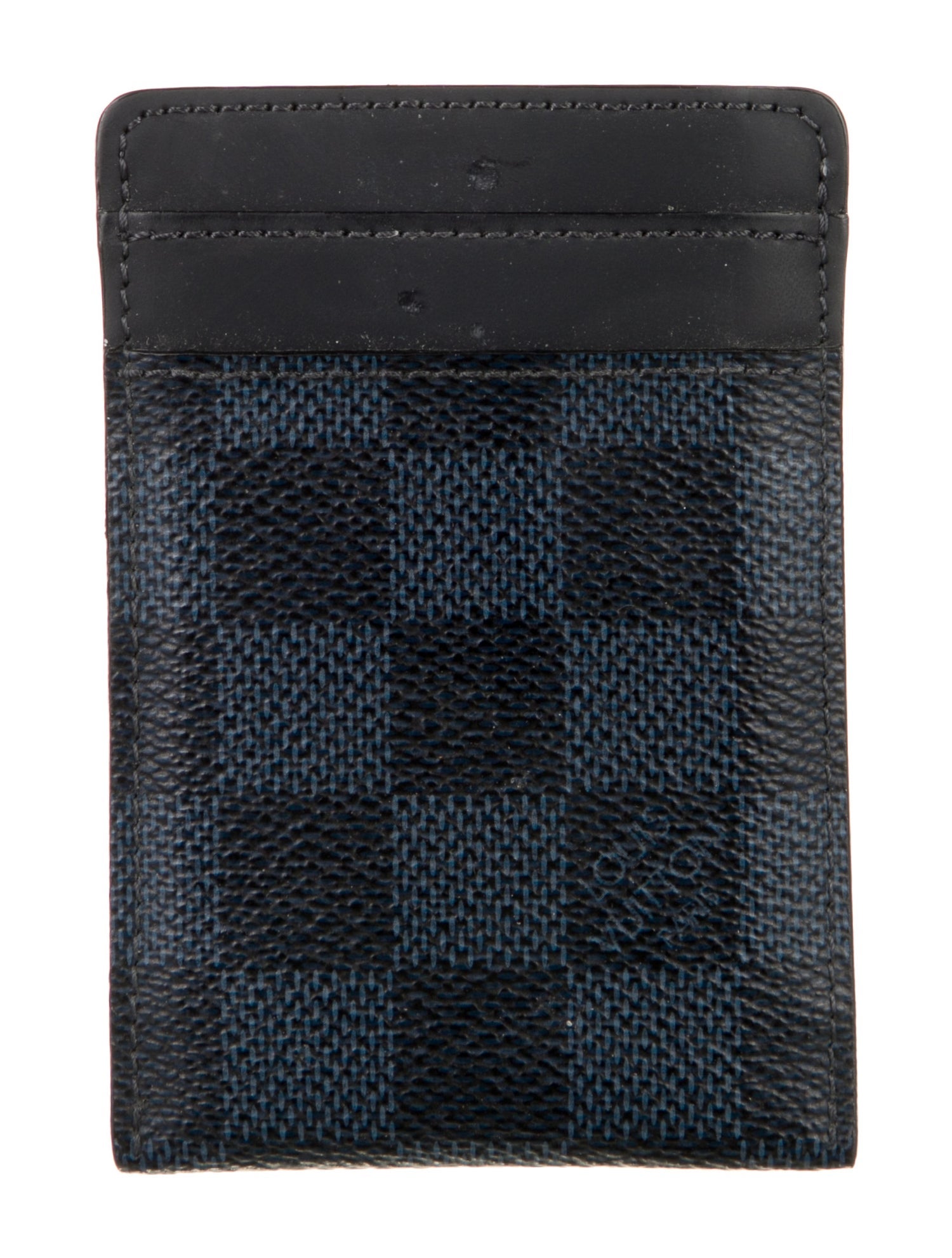 Louis Vuitton Damier Ebene Pattern Coated Canvas Card Case