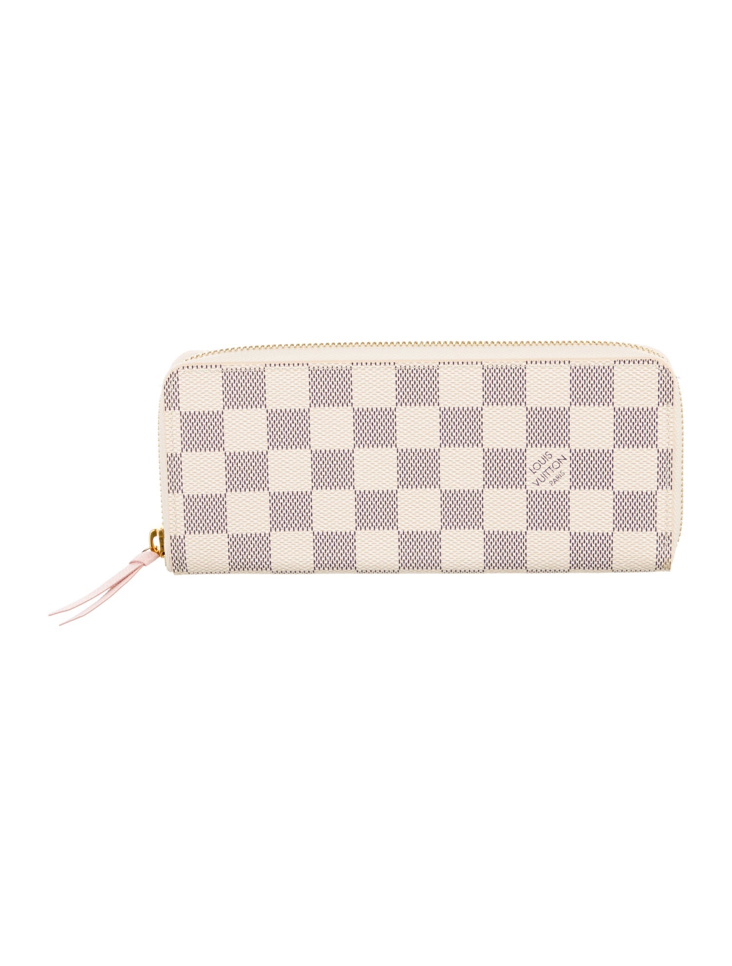 Louis Vuitton Damier Azur Pattern Coated Canvas Clemence Wallet