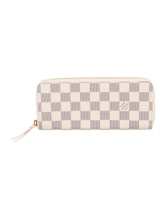 Louis Vuitton Damier Azur Pattern Coated Canvas Clemence Wallet