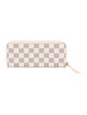 Louis Vuitton Damier Azur Pattern Coated Canvas Clemence Wallet