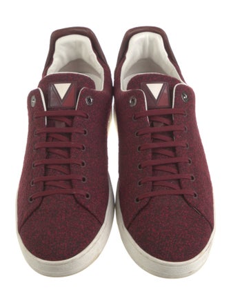 Louis Vuitton Printed Leather Trim Embellishment Sneakers