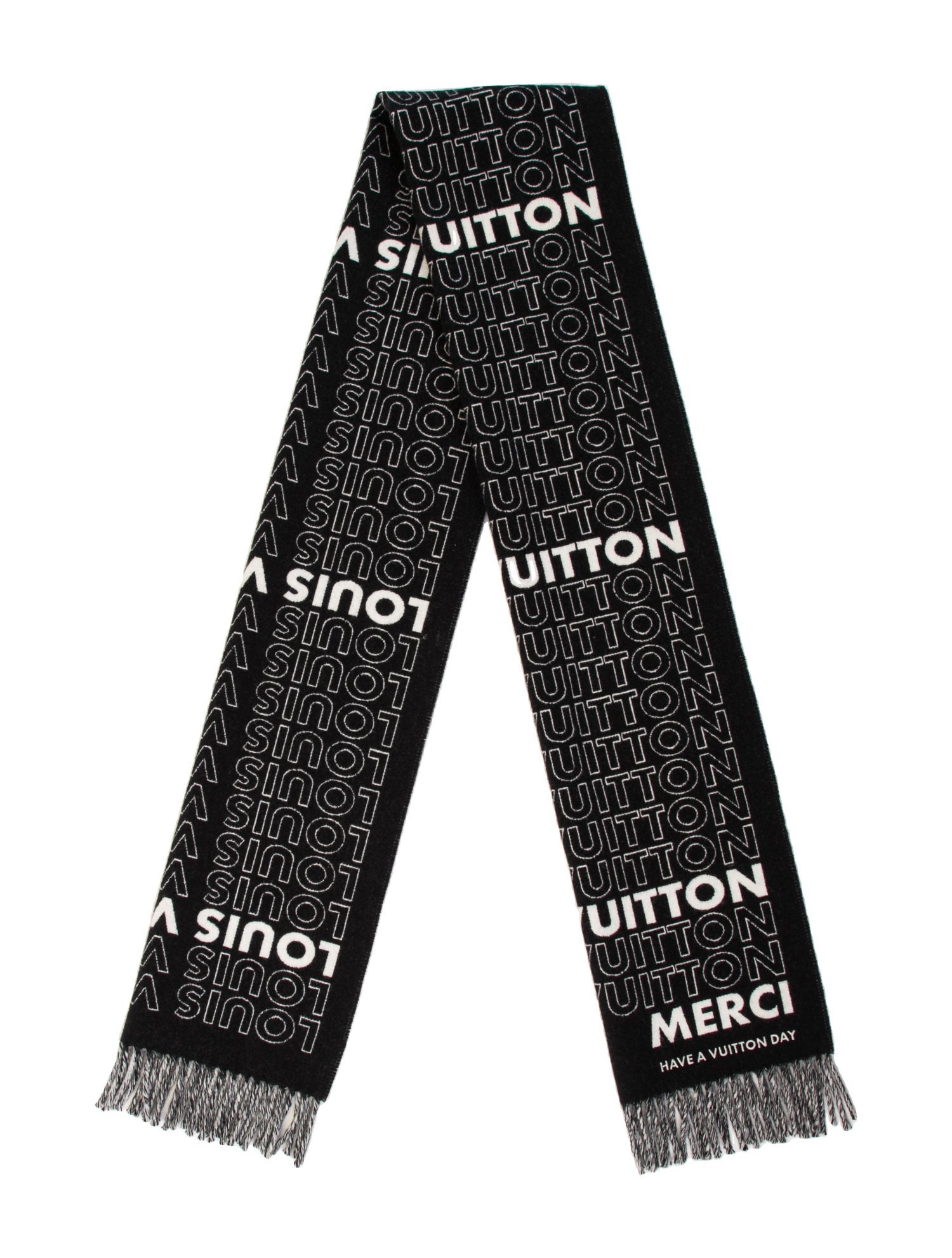 Louis Vuitton City List Wool Scarf