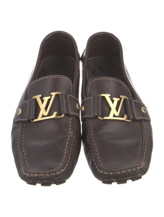 Louis Vuitton LV Logo Montecarlo Leather Moccasins