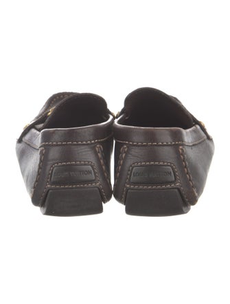 Louis Vuitton LV Logo Montecarlo Leather Moccasins