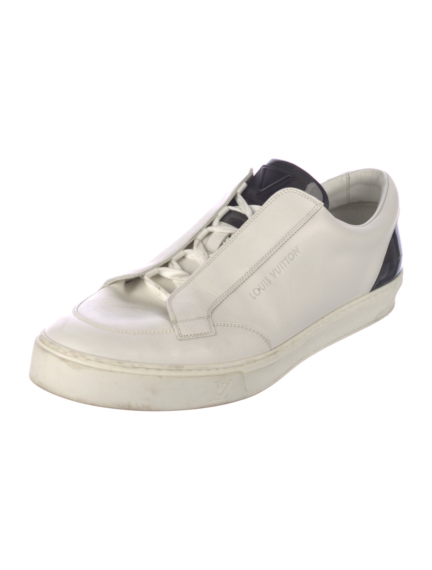 Louis Vuitton Leather Colorblock Pattern Sneakers