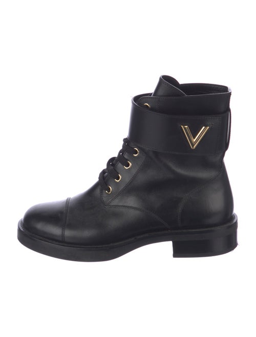 Louis Vuitton Leather Combat Boots