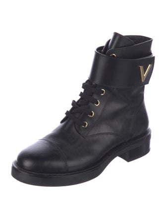 Louis Vuitton Leather Combat Boots