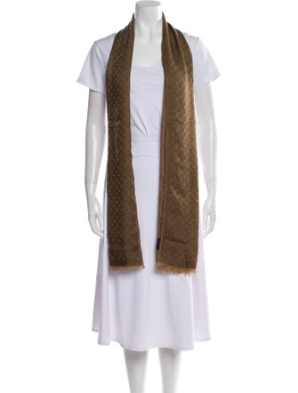 Louis Vuitton Cashmere Monogram Pattern Scarf