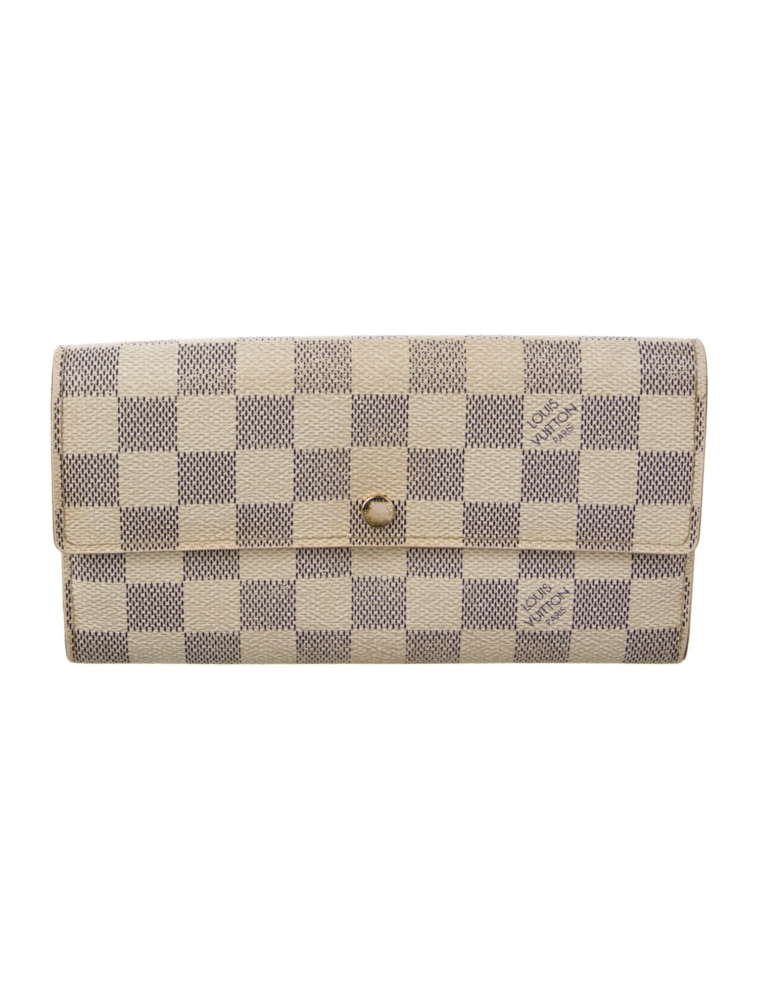 Louis Vuitton Damier Azur Pattern Coated Canvas Sarah Wallet
