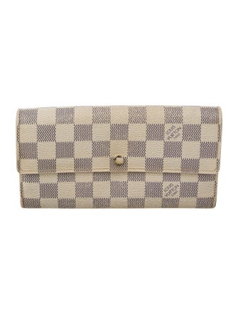 Louis Vuitton Damier Azur Pattern Coated Canvas Sarah Wallet