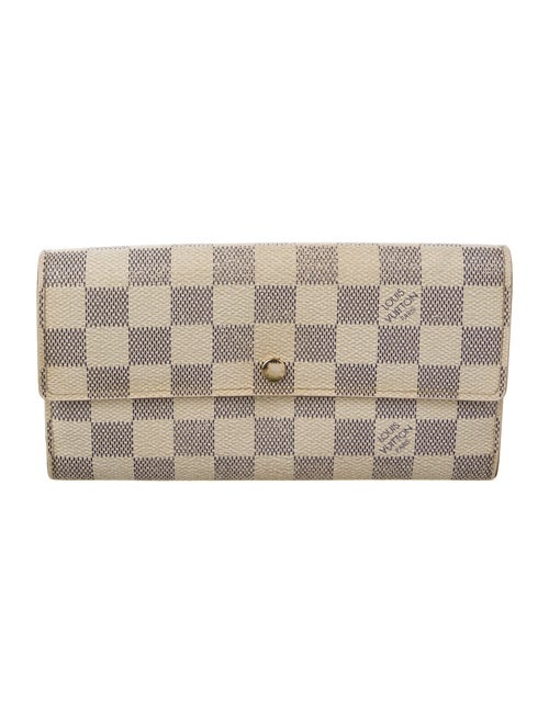 Louis Vuitton Damier Azur Pattern Coated Canvas Sarah Wallet