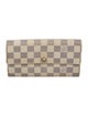 Louis Vuitton Damier Azur Pattern Coated Canvas Sarah Wallet