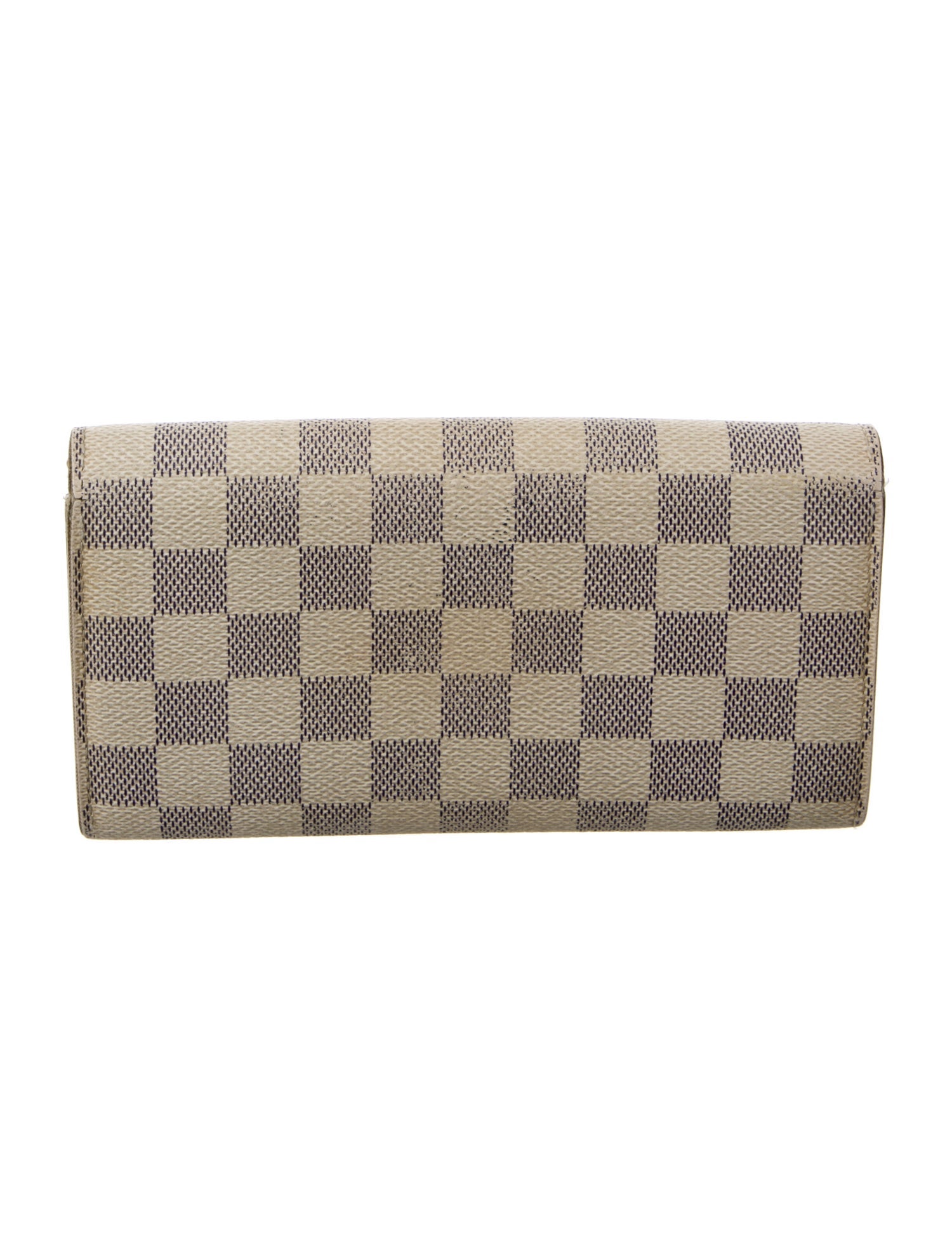 Louis Vuitton Damier Azur Pattern Coated Canvas Sarah Wallet