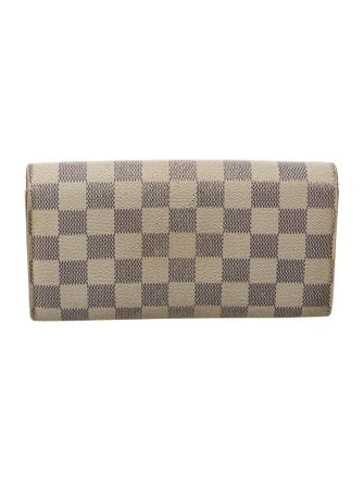 Louis Vuitton Damier Azur Pattern Coated Canvas Sarah Wallet