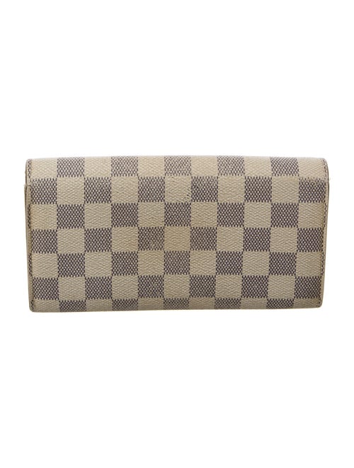 Louis Vuitton Damier Azur Pattern Coated Canvas Sarah Wallet