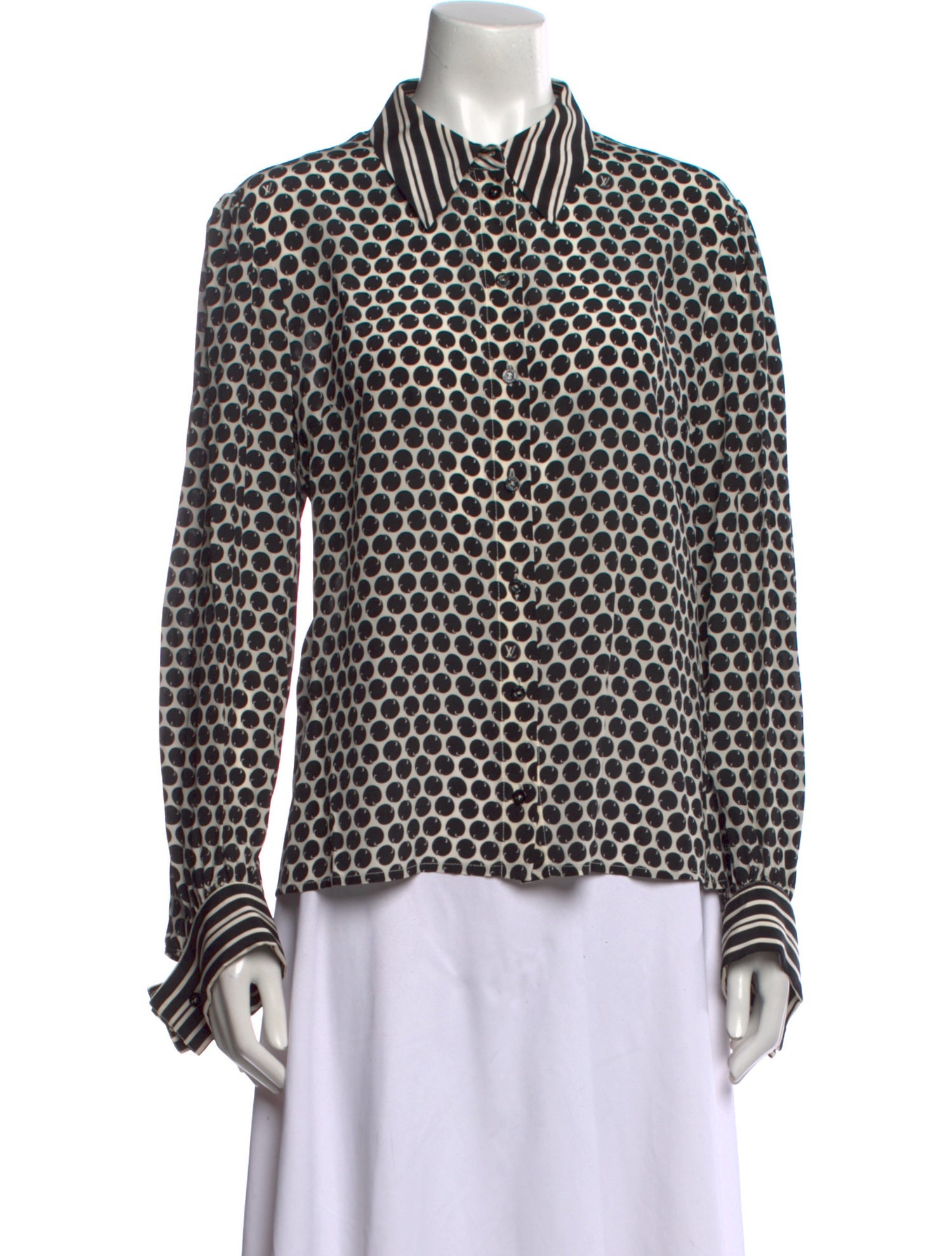 Louis Vuitton 2019 Silk Button-Up Top