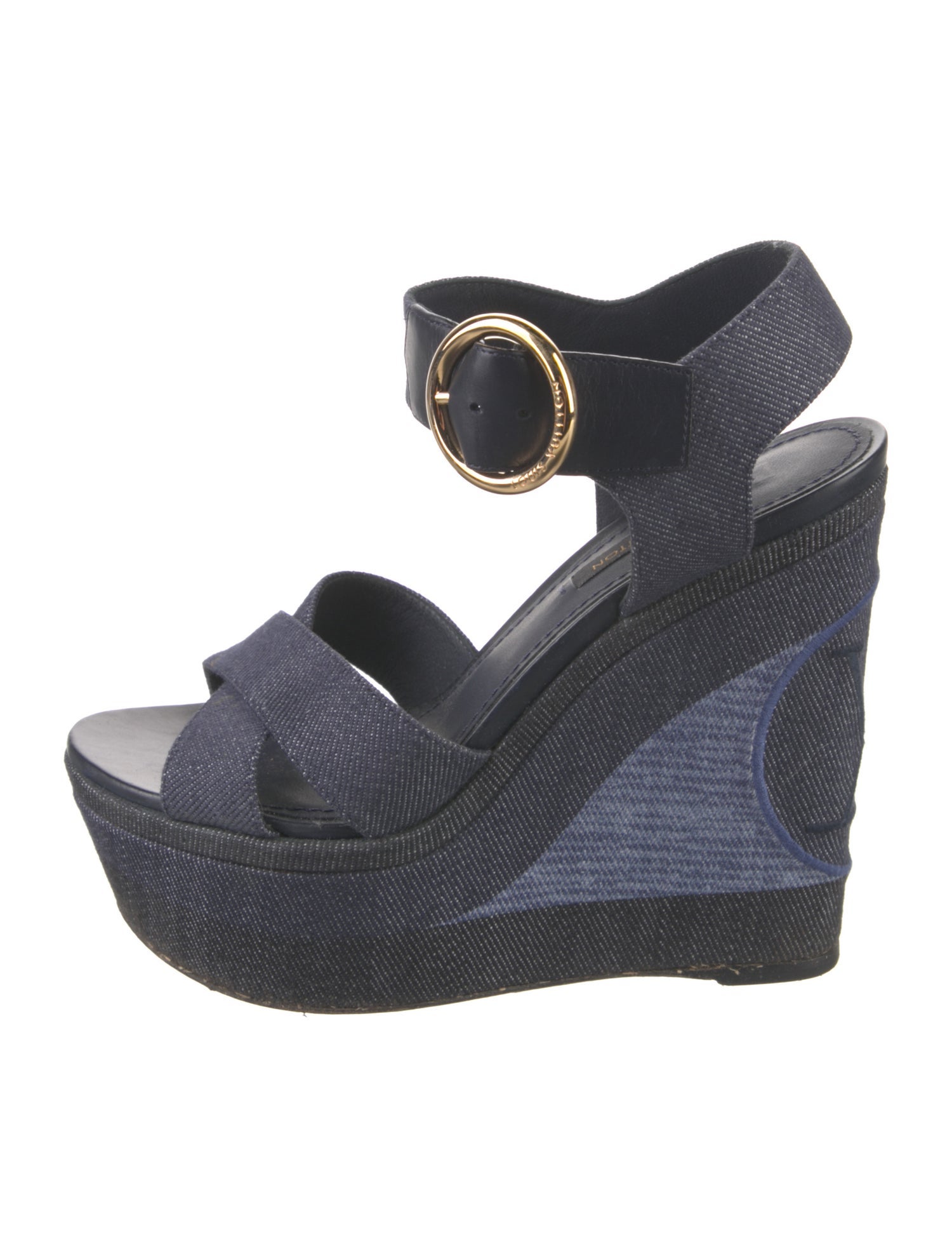 Louis Vuitton Denim Colorblock Pattern Espadrilles