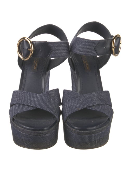 Louis Vuitton Denim Colorblock Pattern Espadrilles