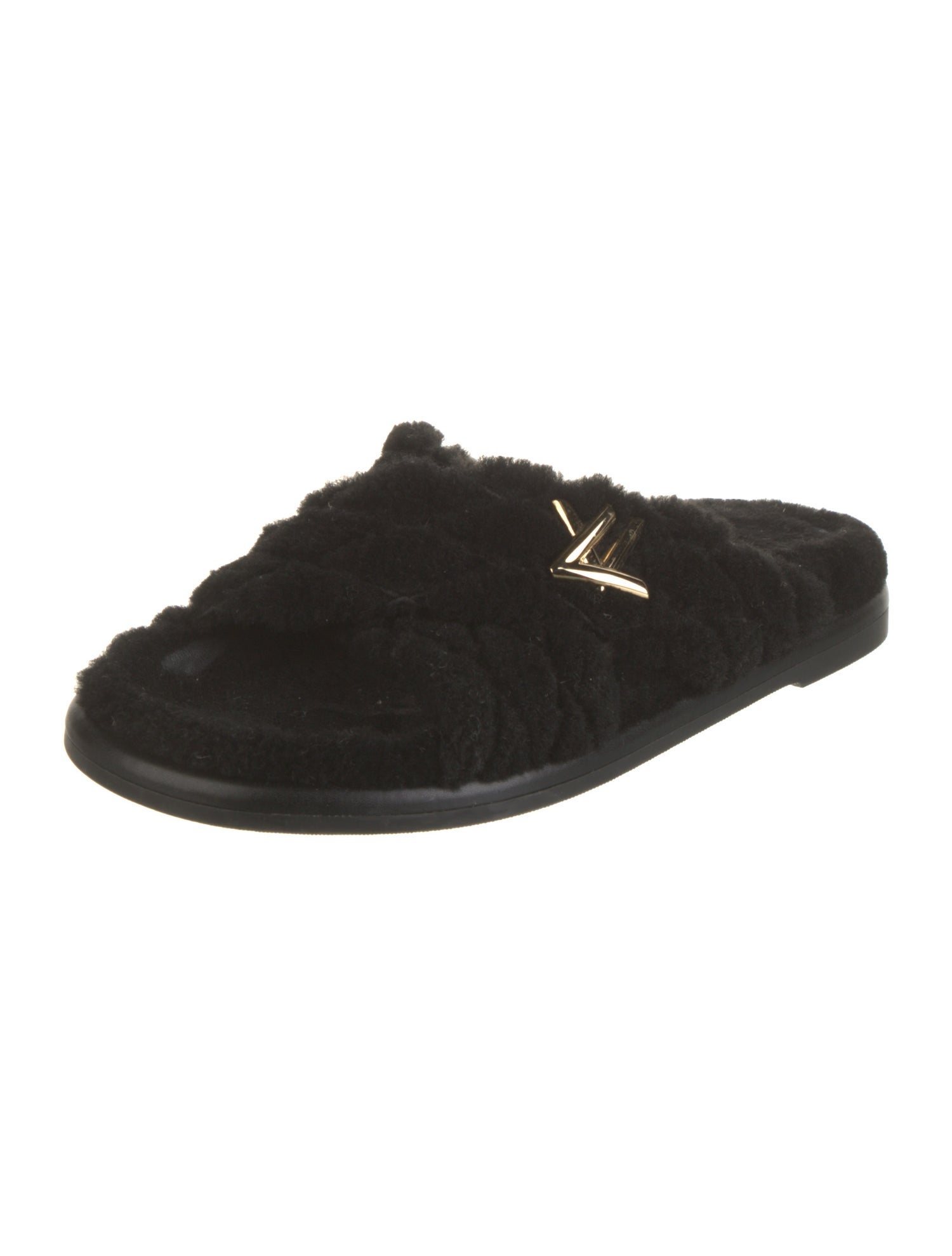 Louis Vuitton Shearling Slides
