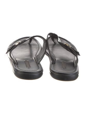 Louis Vuitton LV Monogram Patent Leather Slides