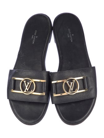 Louis Vuitton Monogram Pattern Leather Slides