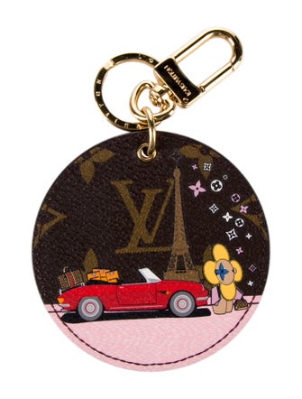 Louis Vuitton 2019 Monogram Illustrè Christmas Paris Vivienne Bag Charm Keychain