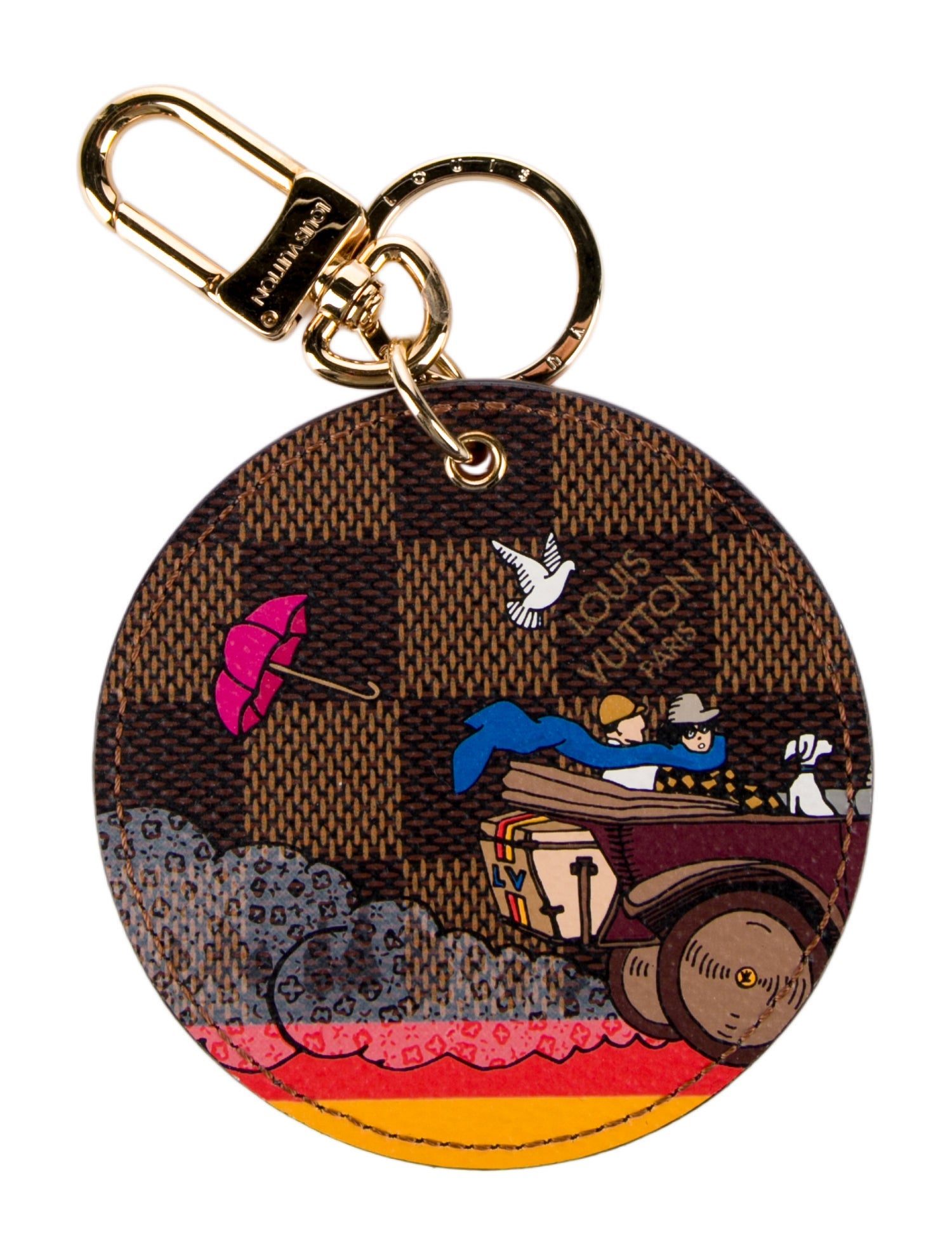 Louis Vuitton Monogram 'Evasion' Illustre Round Key & Bag Charm